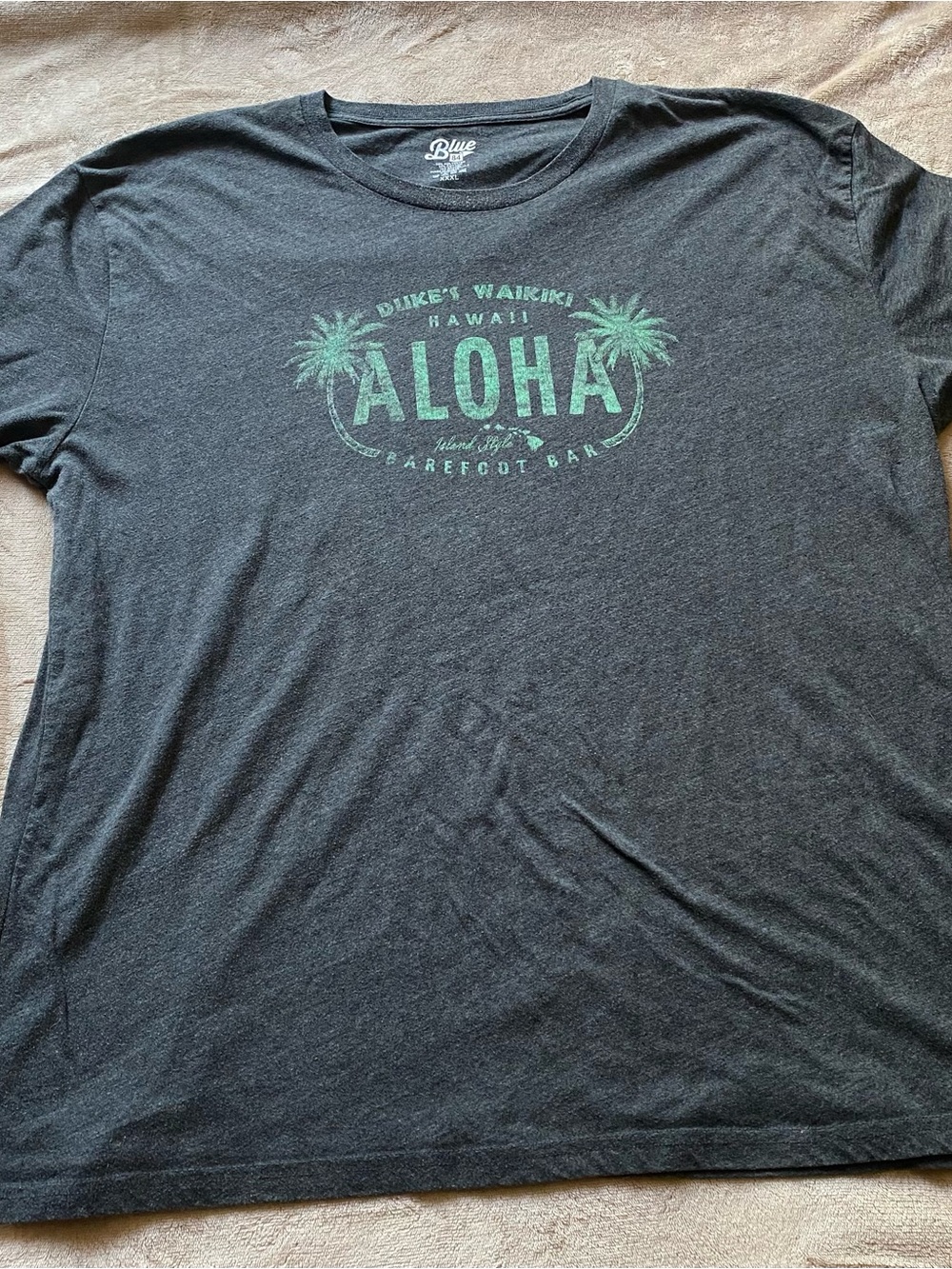 Blue 84 Charcoal Tee with White Logo